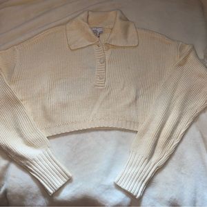 Cropped Cream Sweater
